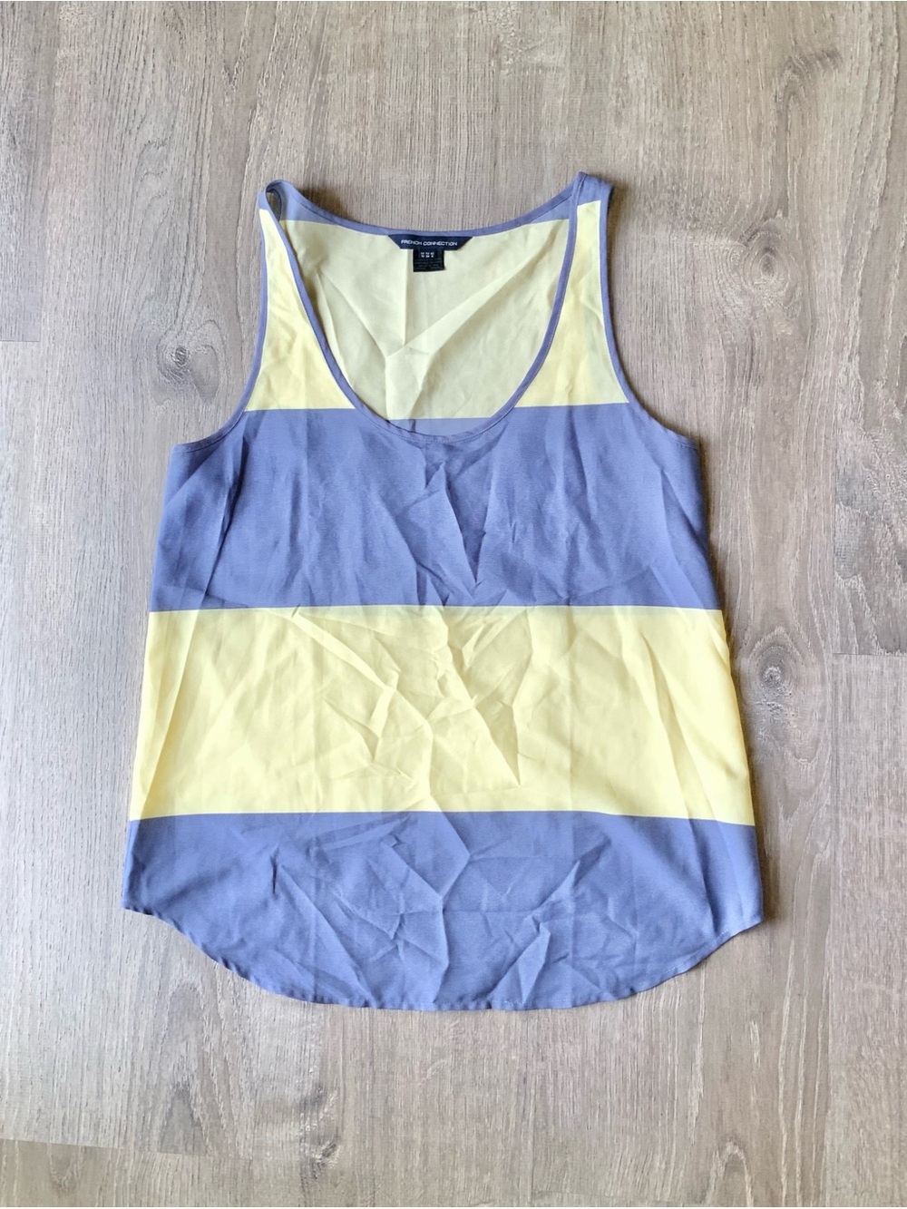 French Connection Sheer Striped Scoop Tank Top Size: 6